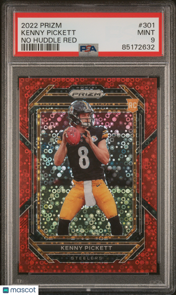 2022 Panini Prizm Kenny Pickett #301 No Huddle Red PSA 9