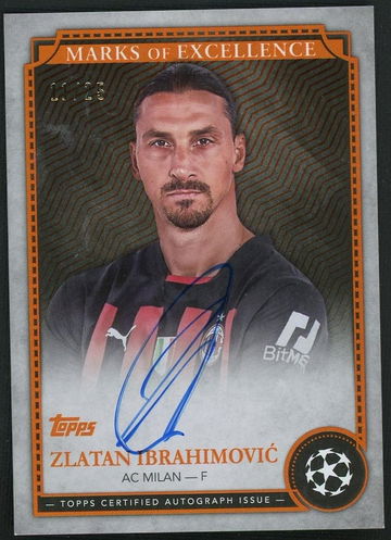 2024 Topps UEFA CC Marks of Excellence Zlatan Ibrahimovic #EX-ZI2 Auto /25