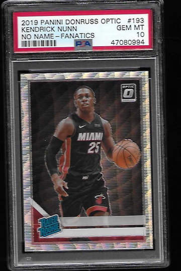 2019 Donruss Optic Fanatics Kendrick Nunn PSA 10