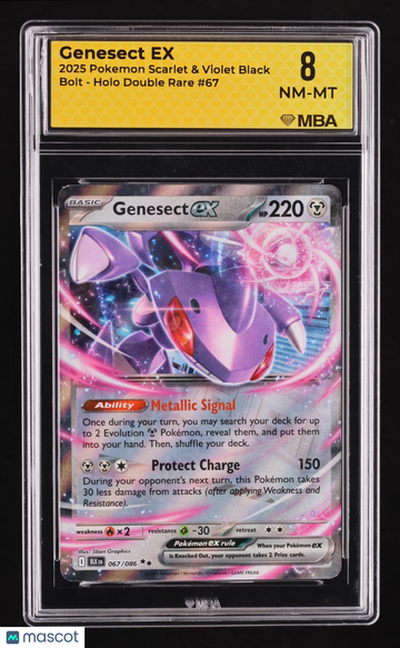 2025 Pokemon Scarlet & Violet Black Bolt Genesect Holo MBA 8 #67