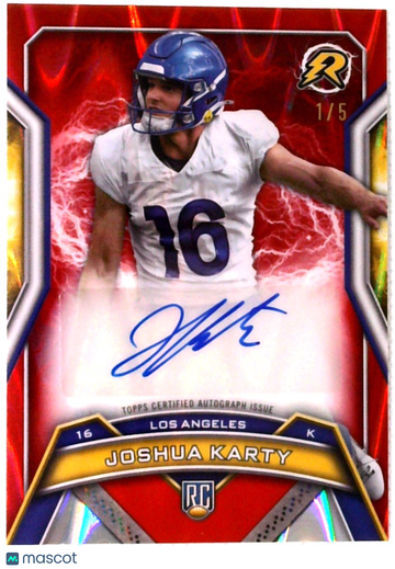 2025 Topps Resurgence Joshua Karty #RRS-JK Red /5 RC