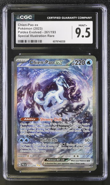 2023 Pokémon Scarlet & Violet Paldea Evolved SIR Chien-Pao #261/193 EX CGC 9.5