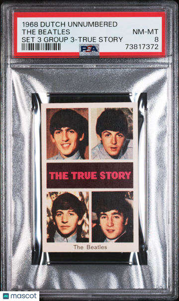 1968 Dutch Unnumbered Set 3 Group 3 The Beatles PSA 8