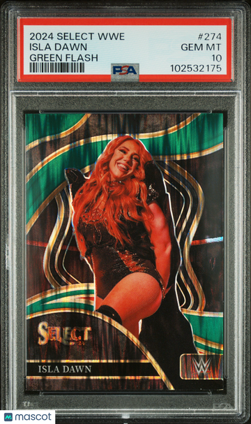 2024 Panini Select WWE Isla Dawn #274 Green Flash PSA 10