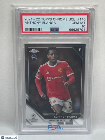 2021 Topps Chrome UEFA Champions League Anthony Elanga #140 PSA 10