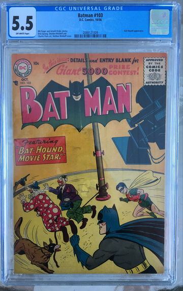 Batman #103 (1956) CGC 5.5 -- Bill Finger & Arnold Drake; Bat-Hound appearance