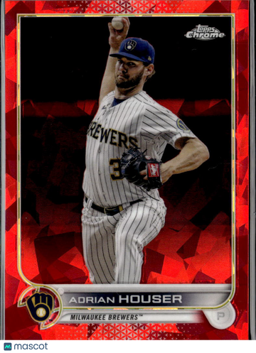 2022 Topps Chrome Sapphire Adrian Houser #486 Red /5