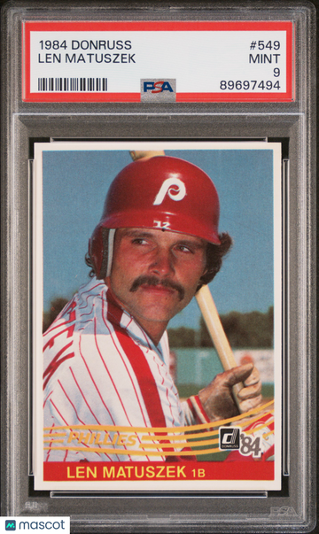 1984 Donruss Len Matuszek #549 PSA 9