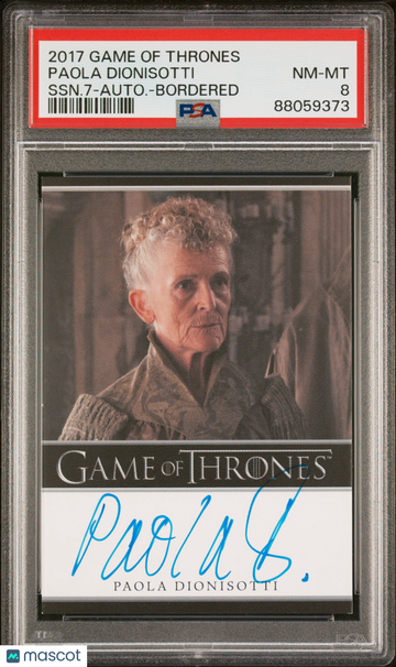 2018 Game Of Thrones Season 7-Autograph Paola Dionisotti Bordered PSA 8