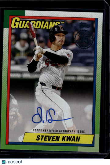 2025 Topps Baseball (1990 Topps Autograph) Steven Kwan #90A-SK
