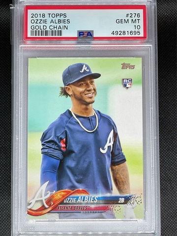PSA 10 2018 Topps Ozzie Albies Gold Chain SP RC Braves