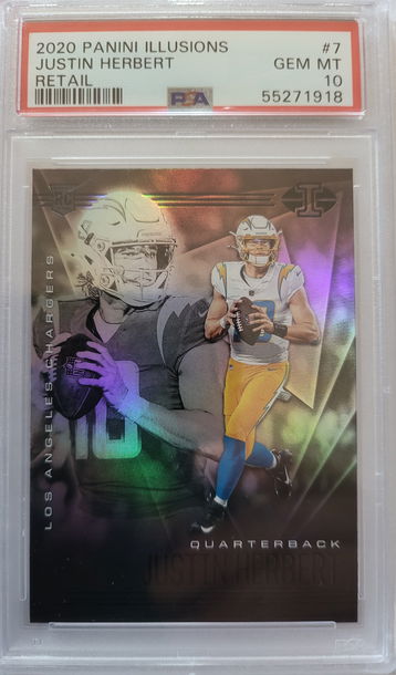 2020 Panini Illusions Justin Herbert #7 PSA10