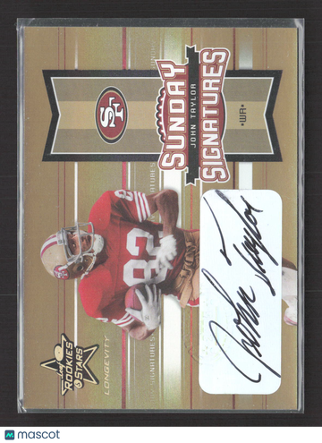 2005 Leaf Rookies & Stars Longevity Sunday Signatures John Taylor #SS-25 /39