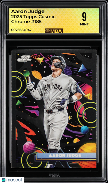 2025 Topps Cosmic Chrome Aaron Judge #185 MBA 9