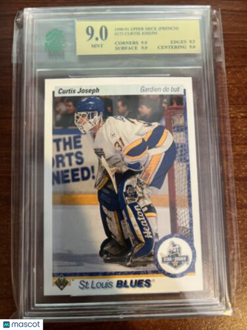 1990-91 Upper Deck French Curtis Joseph #175 Rookie MNT 9