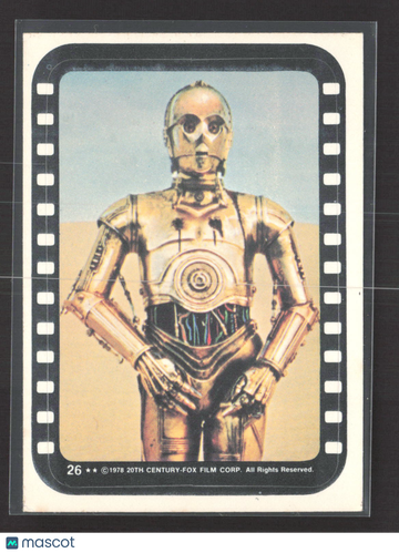 1978 Topps Star Wars Wonder Bread Blank Back #26