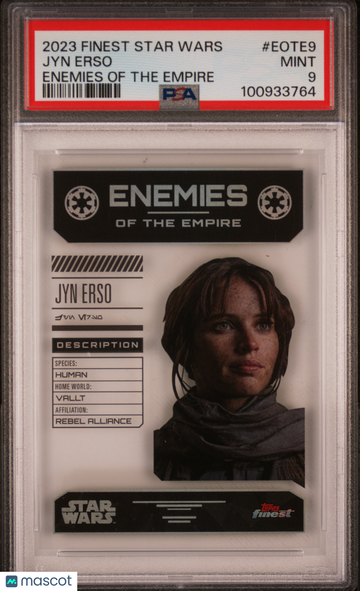 2023 Topps Finest Star Wars Enemies Of The Empire Jyn Erso #EOTE9 PSA 9