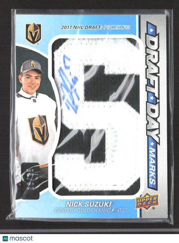 2019 Upper Deck SP Game Used Hockey Draft Day Marks Nick Suzuki #DDM-NS Manufactured Patch