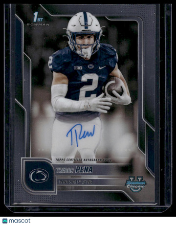 2025 Topps Bowman University Chrome Football Trebor Pena #BCA-TPE Autograph Variation Bowman