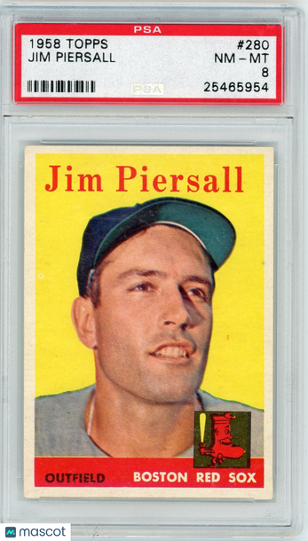 1958 Topps Jim Piersall #280 PSA 8