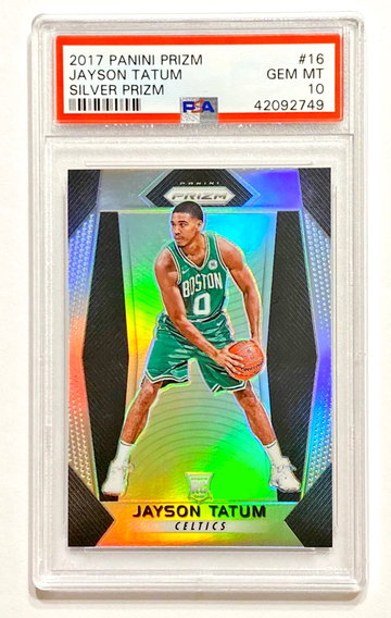 2017-18 Panini Prizm Jayson Tatum #16 Silver Prizm Rookie PSA 10
