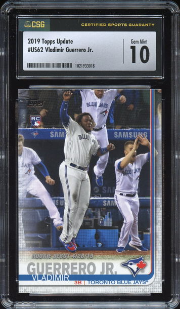 2019 Topps Update Vladimir Guerrero Jr #US62 CSG 10