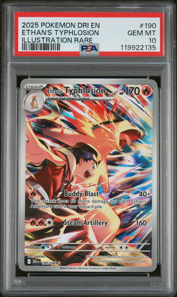 2025 Pokemon Scarlet and Violet Destined Rivals Illustration Rare Ethan's Typhlosion #190 /119922135 PSA 10