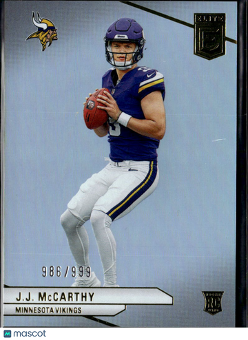 J.J. McCarthy 2024 Panini Donruss Elite Football RC /999 Minnesota Vikings