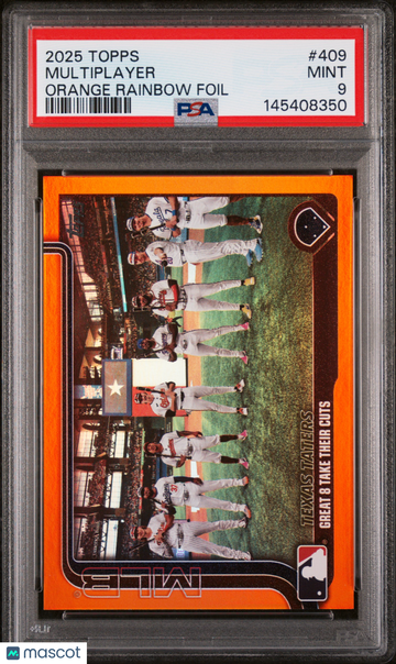 2025 Topps Multiplayer #409 Orange Rainbow Foil PSA 9