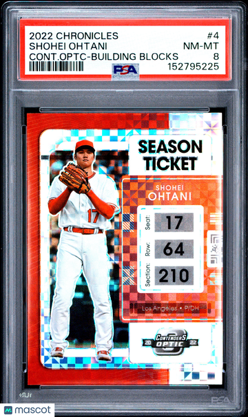 2022 Panini Chronicles Contenders Optic Shohei Ohtani #4 Building Blocks PSA 8