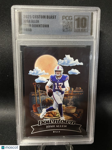 2025 Custom Blast From Downtown Josh Allen #06B FROM DOWNTOWN Short Print Parallel/Variety Insert Low Pop PCG 10