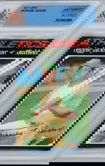 1971 Topps Reggie Jackson #20 BVG Beckett Authentic P1317