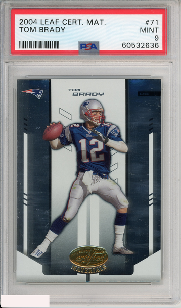 2004 LEAF CERTIFIED MATERIALS TOM BRADY #71 NEW ENGLAND PATRIOTS PSA 9 MINT