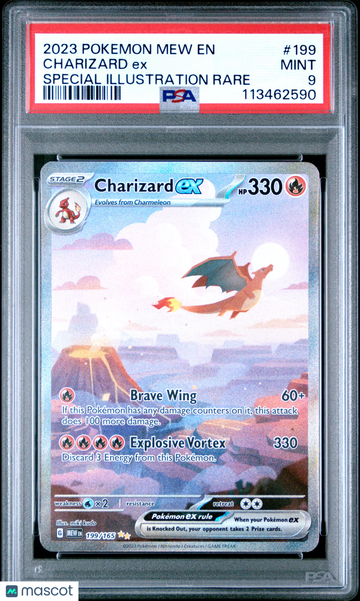 2023 Pokemon Scarlet & Violet 151 Charizard ex Special Illustration Rare PSA 9 #199/165