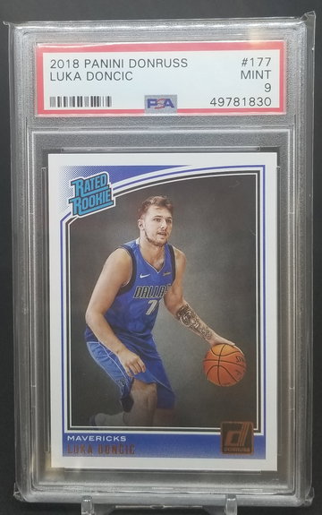 Luka Doncic 2018 donruss rated rookie psa 9