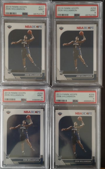 Zion Williamson PSA 9 Lot of 4