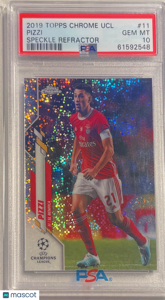 2019 Topps Chrome UEFA Champions League Pizzi #11 Speckle Refractor PSA 10