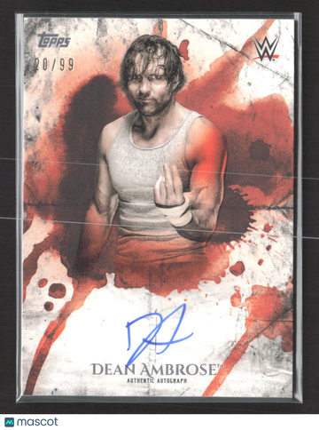2018 Topps WWE Undisputed Dean Ambrose #UA-DA Orange /99