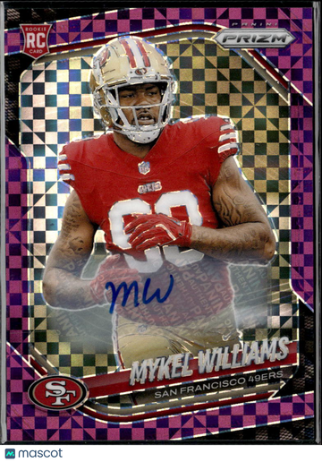 2025 Panini Prizm Mykel Williams #304 Purple Mosaic /49 RC