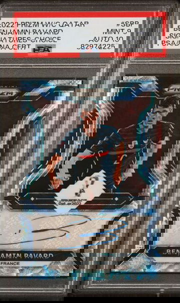 2022 Panini Prizm World Cup Choice Prizm Benjamin Pavard PSA 9 AUTO 10