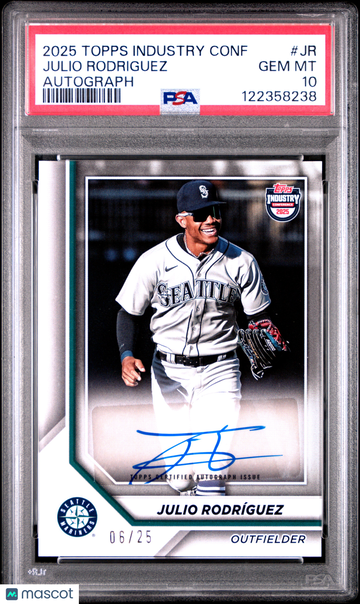 2025 Topps Industry Conference Autographs Julio Rodriguez #JR /25 PSA 10
