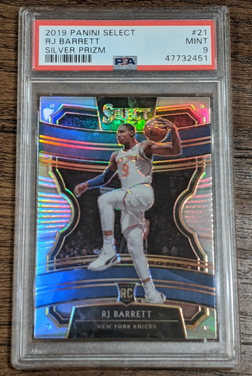 RJ Barrett 2019 Select Silver #21 PSA 9