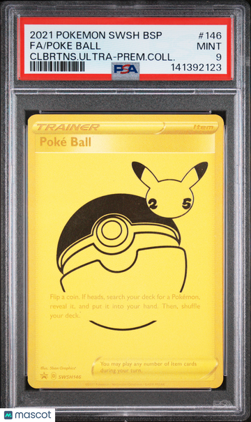 2021 Pokemon Swsh Black Star Promo Poke Ball Clbrtns.Ultra-Prem.Coll. Fa PSA 9 #146
