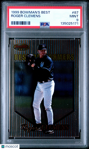1999 Bowman's Best Roger Clemens #87 PSA 9