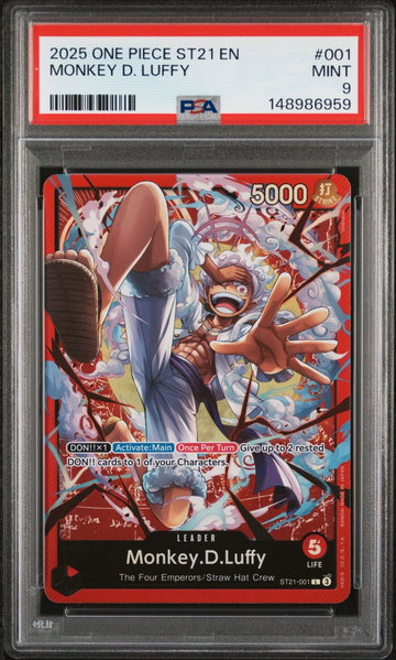2025 One Piece Starter Deck Ex Gear 5 Monkey D. Luffy #ST21001 PSA 9