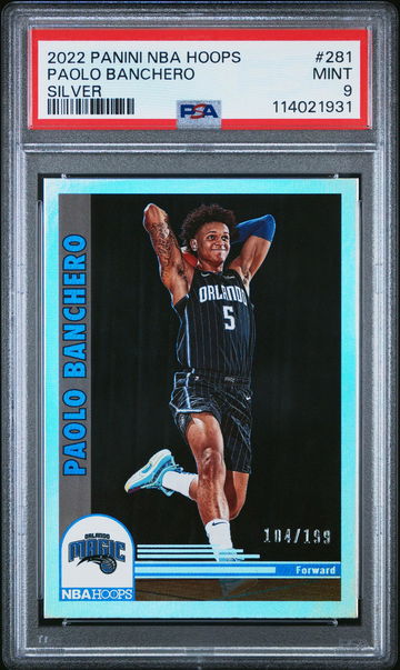 2022 Panini NBA Hoops Silver Paolo Banchero #281 /199 PSA 9