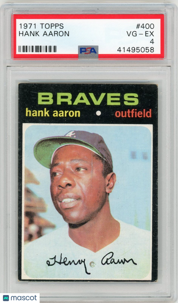 1971 Topps Hank Aaron #400 PSA 4