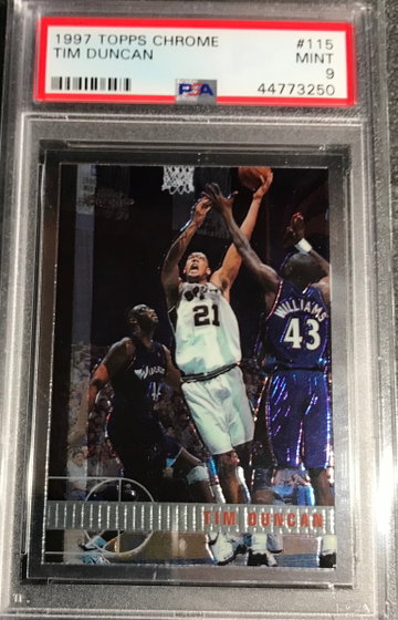 Tim Duncan 1997 Topps Chrome RC