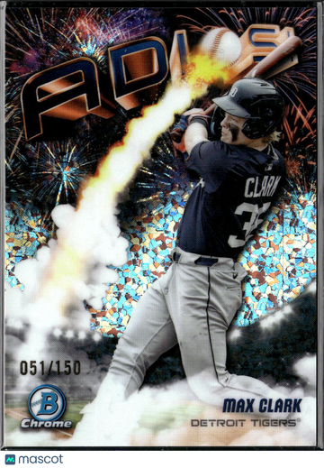 Max Clark 2025 Bowman Chrome Adios Atomic Refractor /150 Detroit Tigers