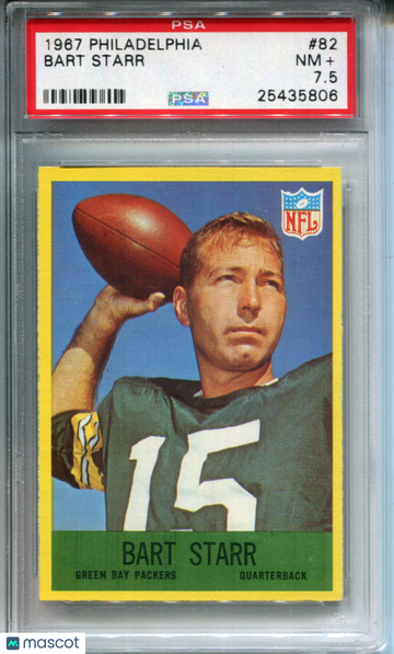 1967 Philadelphia Bart Starr #82 PSA 7.5